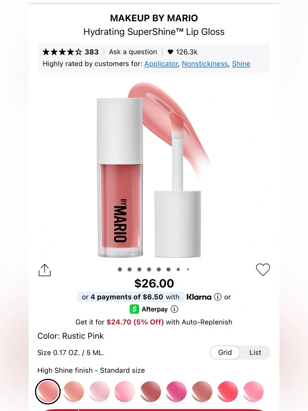 Makeup By Mario Hydrating SuperShine Lip Gloss — Rustic Pink
